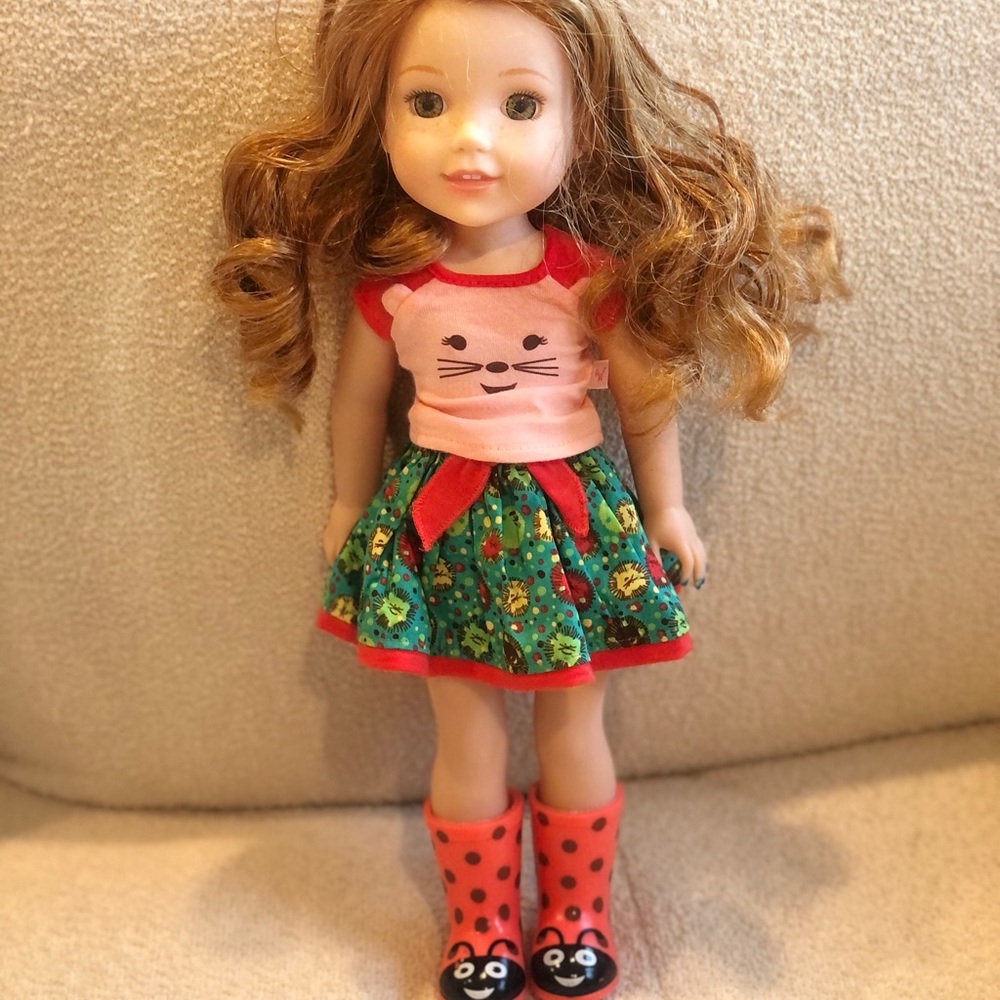 American Girl Welliewishers Willa Doll and Elsa PJ
